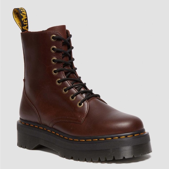Dr Martens JADON BOOT PULL UP LEATHER PLATFORMS - Picture 1 of 11